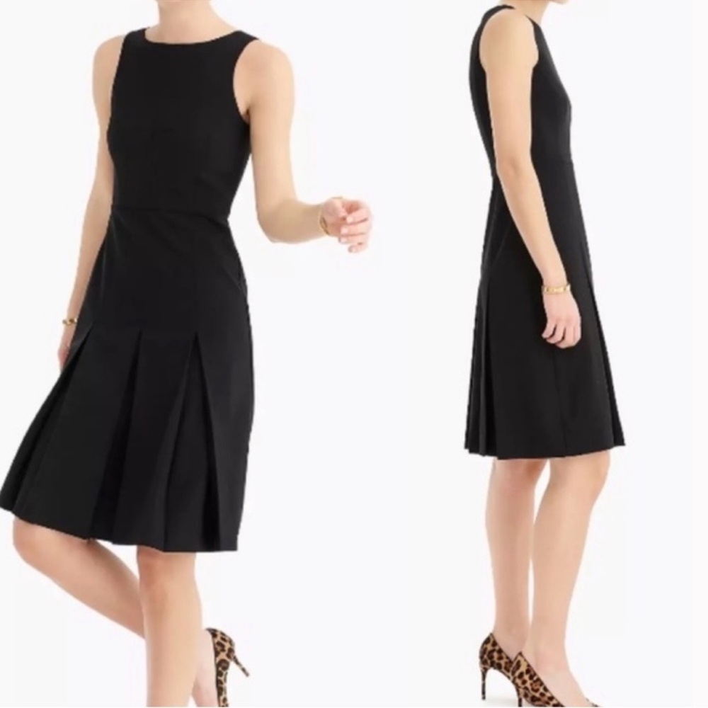 J Crew Dress Womens 00P Petite Black Italian Tollegno 1900 Double Face Wool